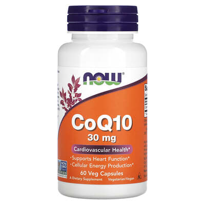 NOW Foods, CoQ10, 30 mg, 60 Veg Capsules