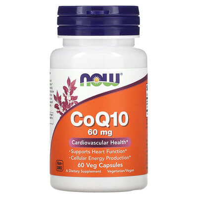 NOW Foods, CoQ10, 60 mg, 60 Veg Capsules