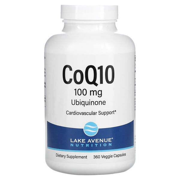 Lake Avenue Nutrition, CoQ10, USP Grade Ubiquinone, 100 mg, 360 Veggie Capsules